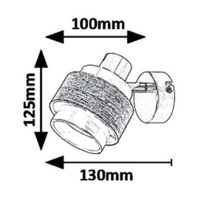 Rabalux Basil kinkiet 1x40 W chrom-szary-satyna 5379