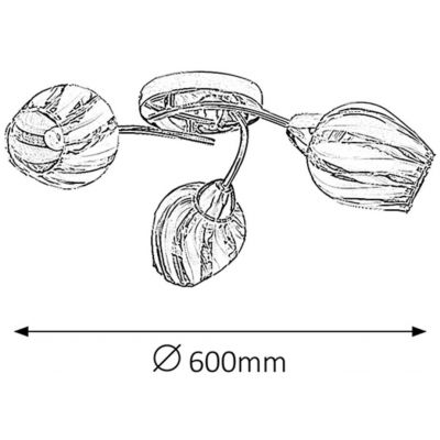 Rabalux Danila lampa podsufitowa 3x60 W biała-chrom-wzór 2969