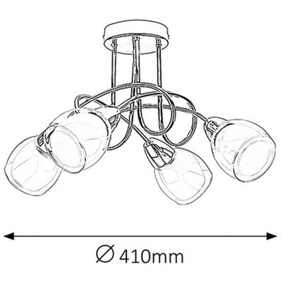 Rabalux Dave lampa podsufitowa 4x40 W biała-chrom 6083