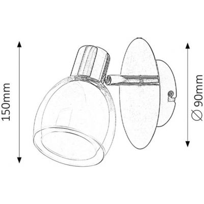 Rabalux Dave kinkiet 1x40 W biały-chrom 6835