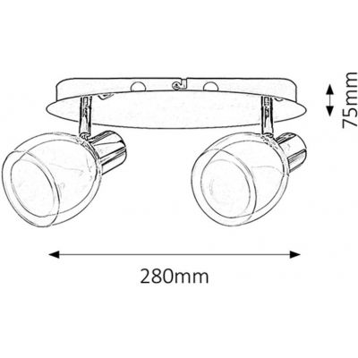 Rabalux Dave lampa podsufitowa 2x40 W biała-chrom 6836