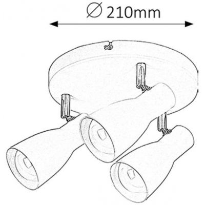 Rabalux Ebony lampa podsufitowa 3x20 W biała 6028