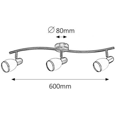 Rabalux Elite lampa podsufitowa 3x40 W biała-brązowa 5972