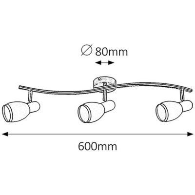 Rabalux Elite lampa podsufitowa 3x40 W biała-chrom 6062