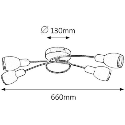 Rabalux Elite lampa podsufitowa 4x40 W biała-chrom 6063