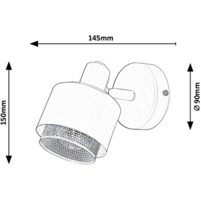 Rabalux Fedora kinkiet 1x40 W złoty-brązowy 3547