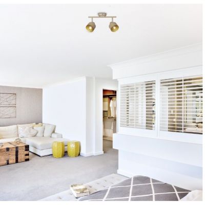 Rabalux Fedora lampa podsufitowa 2x40 W złota-brązowa 3548