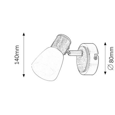 Rabalux Gavin kinkiet 1x40 W biały-chrom-satyna 6486