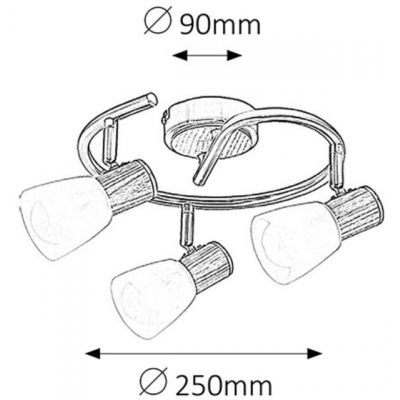 Rabalux Gavin lampa podsufitowa 3x40 W biała-chrom-satyna 6488