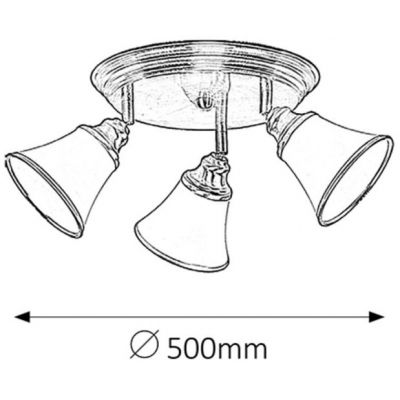 Rabalux Grando lampa podsufitowa 3x40 W biała-brązowa 6548