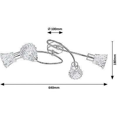 Rabalux Hestia lampa podsufitowa 4x40 W chrom-przezroczysta 5302