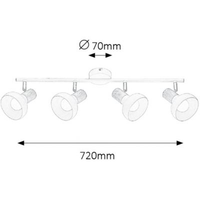 Rabalux Holly lampa podsufitowa 4x40 W biała 5947