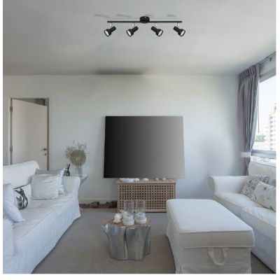 Rabalux Konrad lampa podsufitowa 4x50 W czarna 5325