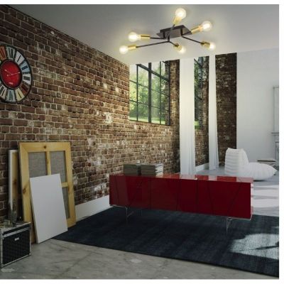 Rabalux Lanny lampa podsufitowa 6x15 W czarna 2103