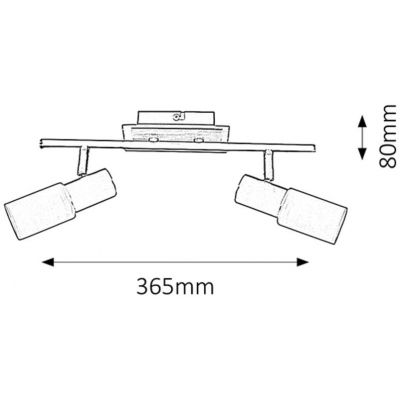 Rabalux Logan lampa podsufitowa 2x40 W biała-chrom 6097