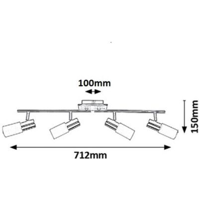 Rabalux Logan lampa podsufitowa 4x40 W biała-chrom 6099