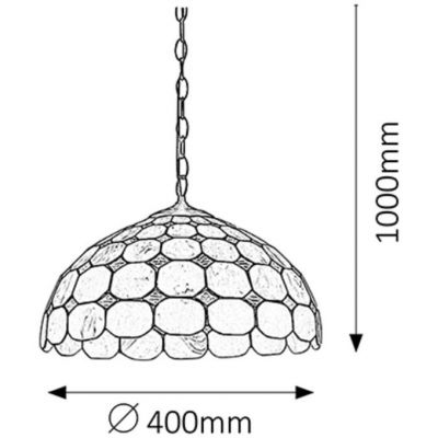 Rabalux Marvel lampa wisząca 2x60 W multikolor 8076