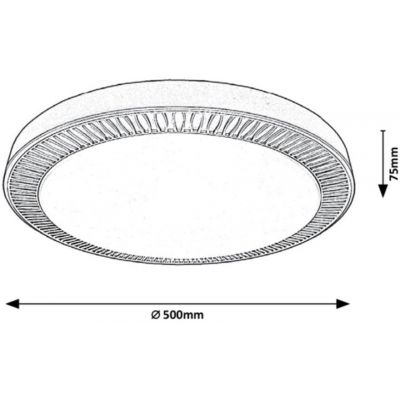 Rabalux Matea plafon 1x40 W biały-brązowy 3000