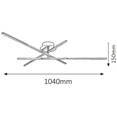 Rabalux Meredith lampa podsufitowa 18 W chrom 2479