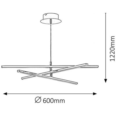 Rabalux Meredith lampa wisząca 18 W chrom 2480