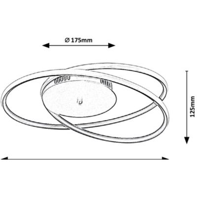 Rabalux Meridia lampa podsufitowa 1x40 W czarna 3256