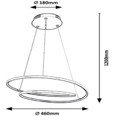 Rabalux Meridia lampa wisząca 1x40 W czarna 3257