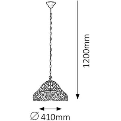 Rabalux Mirella lampa wisząca 2x60 W multikolor 8086