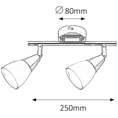 Rabalux Nicolette lampa podsufitowa 2x40 W biała-chrom 6768
