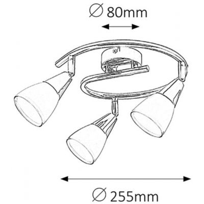 Rabalux Nicolette lampa podsufitowa 3x40 W biała-chrom 6769
