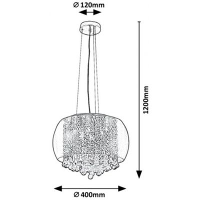 Rabalux Ninelle lampa wisząca 6x40 W chrom 3599
