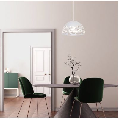 Rabalux Norena lampa wisząca 1x60 W biała 5085