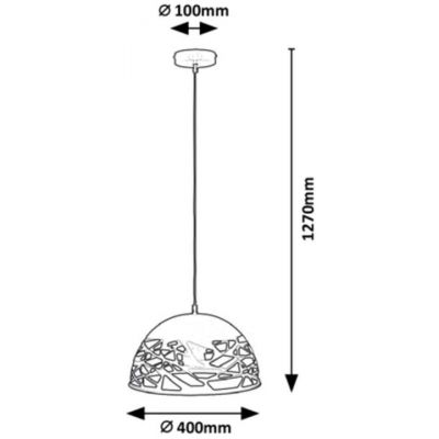 Rabalux Norena lampa wisząca 1x60 W czarna 5086