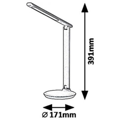 Rabalux Osias lampa biurkowa 1x9 W czarna 6980