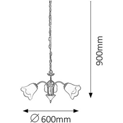 Rabalux Rafaella lampa wisząca 3x40 W chrom 7243