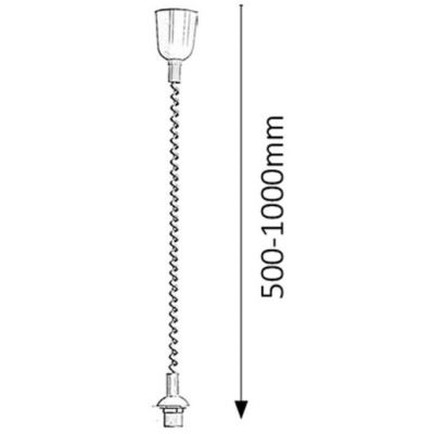 Rabalux Rolly lampa wisząca 1x60 W biała 9921