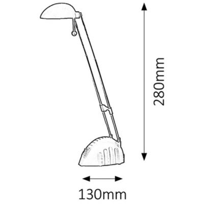 Rabalux Ronald lampa biurkowa 1x5 W czarna 4334