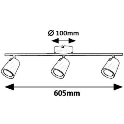Rabalux lampa podsufitowa 3x18 W biała 5047