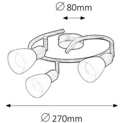 Rabalux Soma lampa podsufitowa 3x40 W brązowa-kremowa 6593