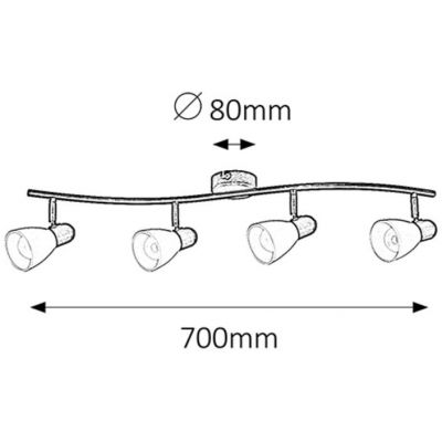 Rabalux Soma lampa podsufitowa 4x40 W brązowa-kremowa 6594