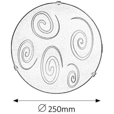 Rabalux Spiral plafon 1x60 W biały 1822