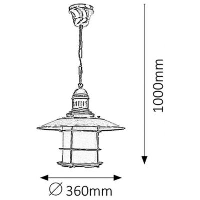 Rabalux Sudan lampa wisząca 1x60 W biała-brązowa 7993