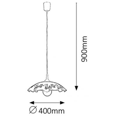 Rabalux Vino lampa wisząca 1x60 W biała-wzór 4782
