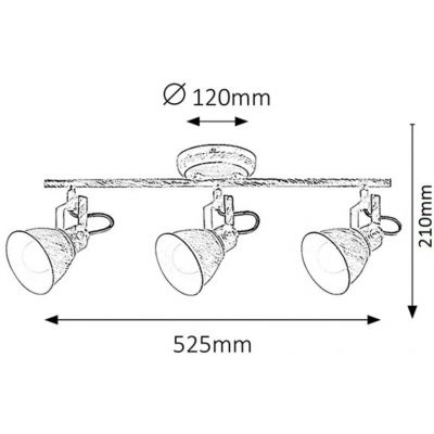 Rabalux Vivienne lampa podsufitowa 3x40 W biała 5968