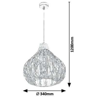 Rabalux Zahara lampa wisząca 1x40 W 7604