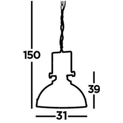 Searchlight Industrial lampa wisząca 1x60 chrom 2297CC