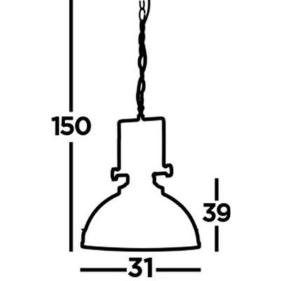 Searchlight Industrial lampa wisząca 1x60 miedź 2297CU