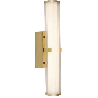 Searchlight Clamp kinkiet 1x18W LED złoty/szkło opalowe 63125-1GO