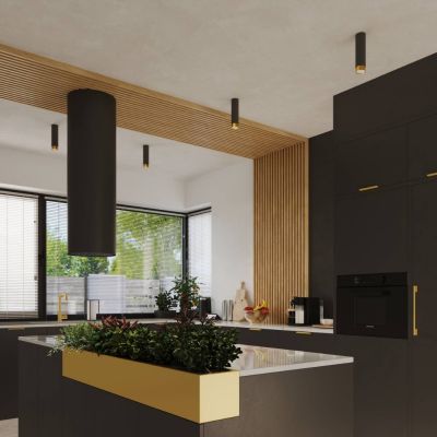 Sollux Lighting Nero lampa podsufitowa 1x10 W czarna SL.1410