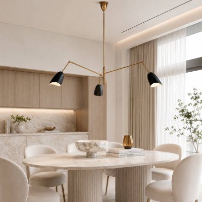 Step Into Design Ragno lampa wisząca 3x40 W czarna-złota ST-8625P black