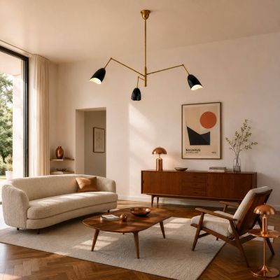 Step Into Design Ragno lampa wisząca 3x40 W czarna-złota ST-8625P black